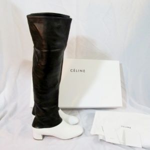 NEW CELINE PARIS Leather Thigh High Boot